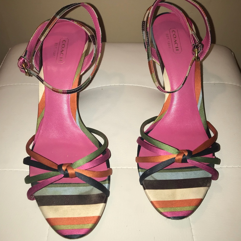 Coach multi color sandal